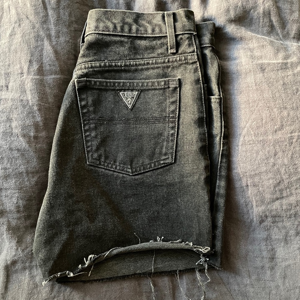 Guess high waisted jean shorts